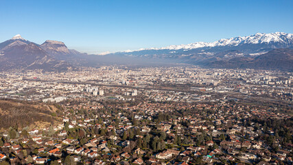 L'agglormération de Grenoble depuis Seyssins