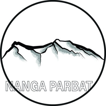 silhouette of a mountain manga parbat