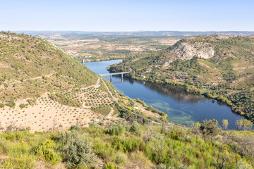 a bridge over Tagus river at Vila Velha de Rodao, Castelo Branco district, Beira Baixa, Portugal