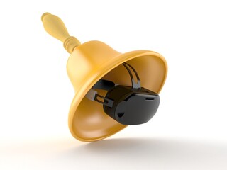 Obraz na płótnie Canvas VR headset with hand bell