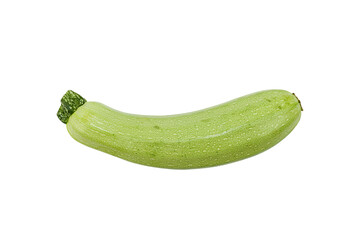 One white zicchini isolated on the white background