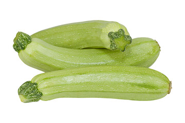 White  zucchino isolated on the white background 