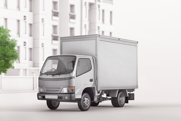 3d rendering mock up truck