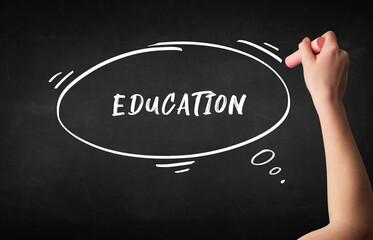 Hand drawing education concept concept