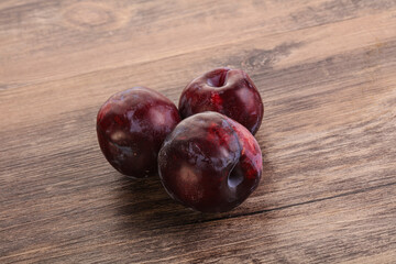 Ripe and sweet purple plum