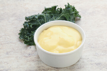 Cheese sauce in the bowl