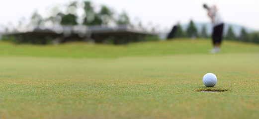 golf ball with copy space