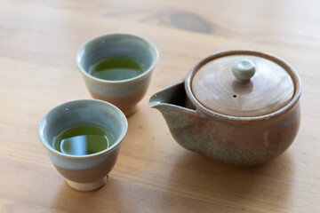 萩焼の茶道具（急須・茶碗）