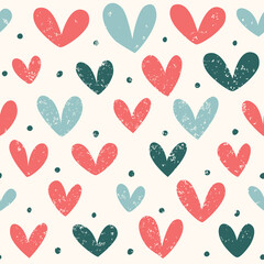 Seamless vintage heart background in pretty colors. Great for Baby, Valentine's Day, Mother's Day, wedding, scrapbook, surface textures.