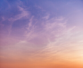 Naklejka na ściany i meble Beautiful sunset sky