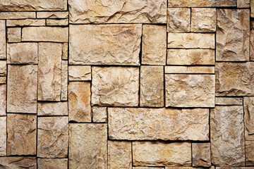 Photograph for wall background material using stones of various sizes
