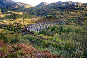 Glenfinnan viaduct in Scotland Highland, UK