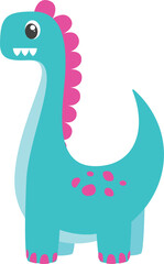 Blue and Pink Dinosaur