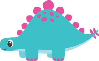 Blue and Pink Dinosaur