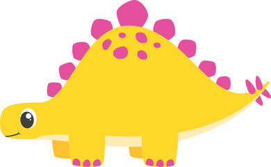 Yellow and Pink Dinosaur
