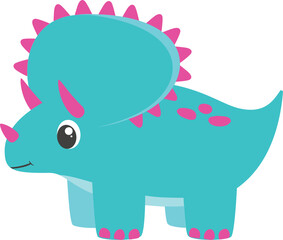Blue and Pink Dinosaur