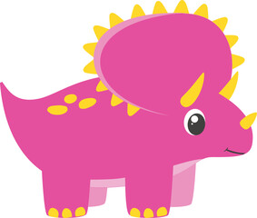 Pink and Yellow Dinosaur
