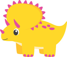 Yellow and Pink Dinosaur © MyClipArtStore.com