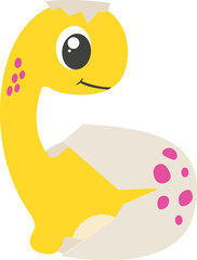 Yellow and Pink Dinosaur