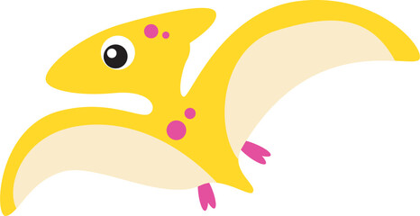 Yellow and Pink Dinosaur