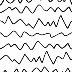 Simple geometric seamless pattern. Hand-drawn vector background