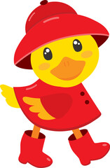 Duck with Red Raincoat