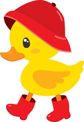 Duck with Red Raincoat