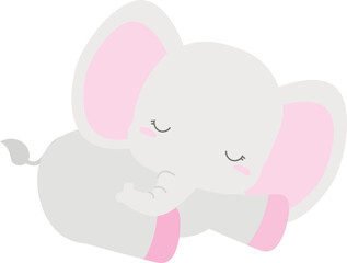 Baby Shower Elephant Pink Girl