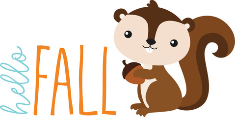 squirrel eating nut, hello fall
