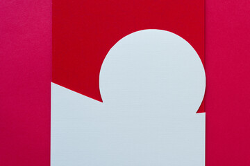 paper background or backdrop composed with circles or semi-circular motifs