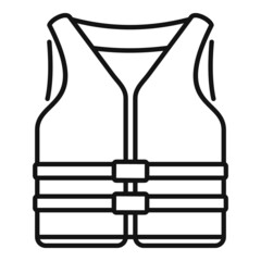 Rescue vest icon outline vector. Safety jacket