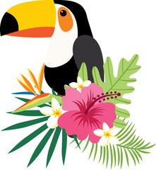 Naklejka premium Tropical bird Toucan