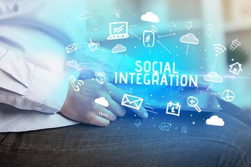 Close-up Of A Person Using Social Networking