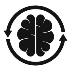 Fototapeta premium Adapt brainstorming icon simple vector. Business skill