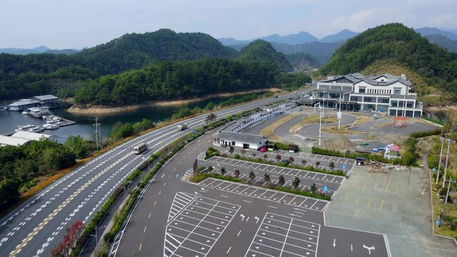 Aerial photography outdoor scenic area open-air parking lot