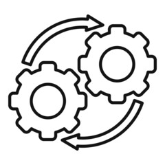 Strategy adapt icon outline vector. Creative teamwork