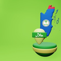 3d rendering of halal locations and tours in Belize for Eid Al Adha an Eid