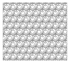 Heart seamless pattern with cute outline hearts. Repeat design for texture, decoration, wallpapers, wrapping, website. Vector illustration.