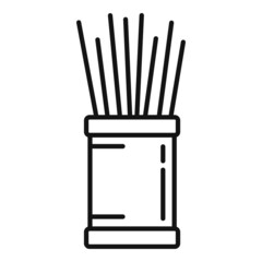 Food toothpick box icon outline vector. Tooth stick
