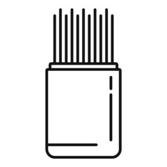 Eco toothpick icon outline vector. Tooth pick