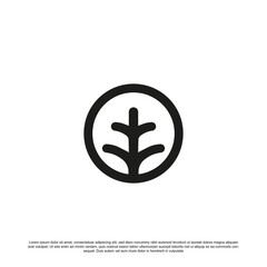 Obraz premium Abstract plant or grass logo design vector. For your brand or business,
