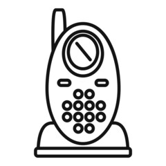 Intensive baby monitor icon outline vector. Radio toy