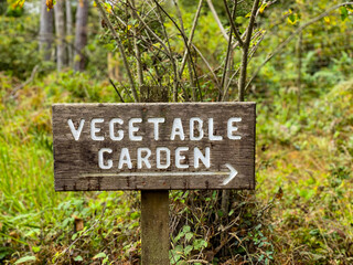 Vegetable garden sign