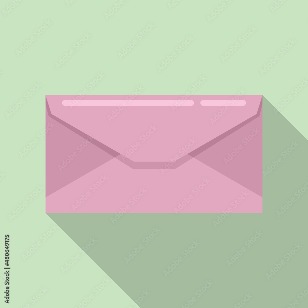 Sticker pictogram envelope icon flat vector. mail letter