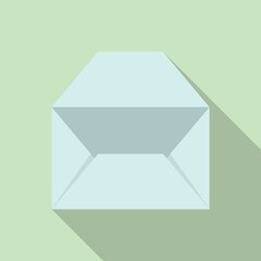 Receive envelope icon flat vector. Mail letter