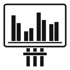 Graph comparison icon simple vector. Compare business