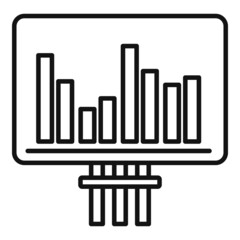 Graph comparison icon outline vector. Compare business