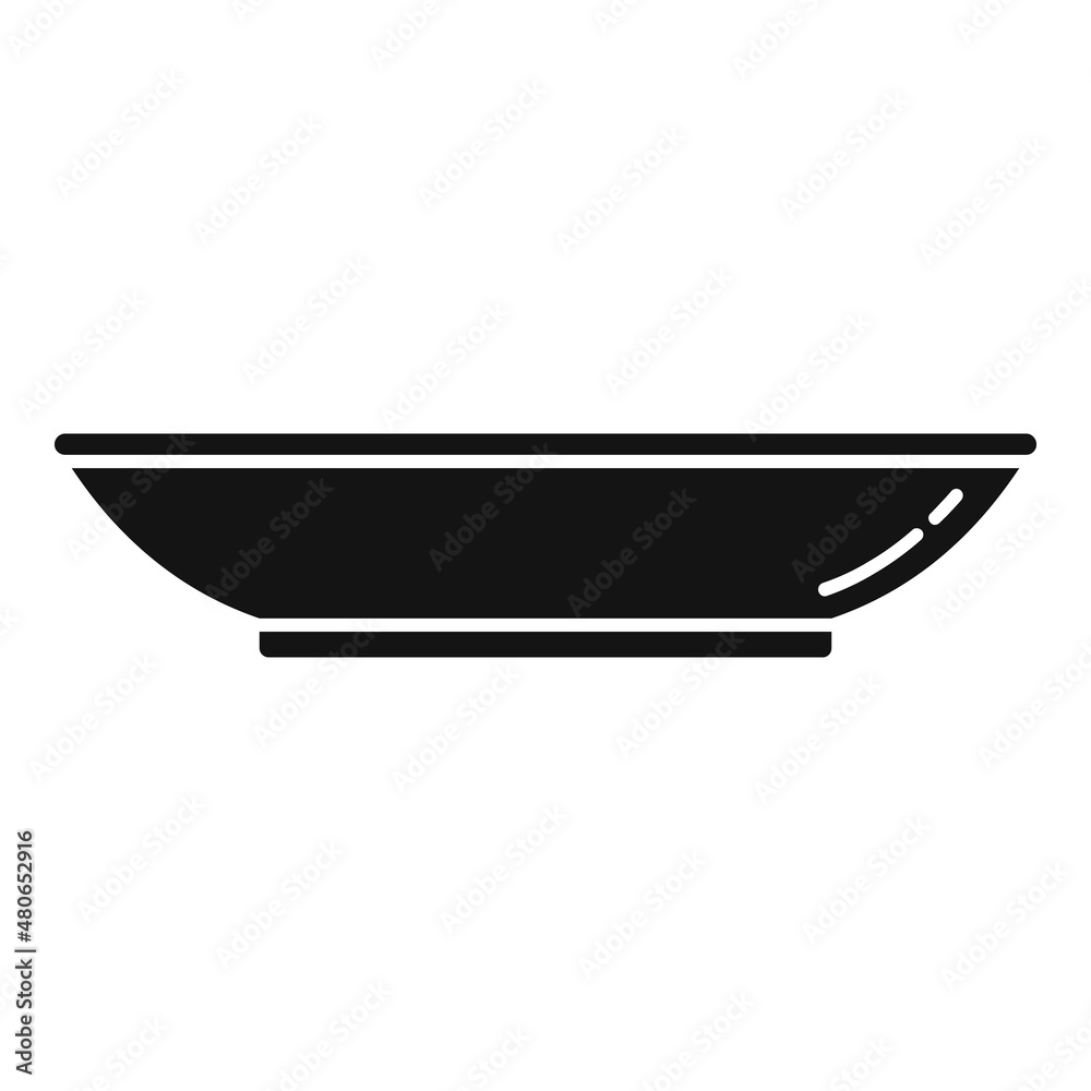 Wall mural Round plate icon simple vector. Dish food