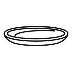 Fototapeta premium Dinner plate icon outline vector. Food dish