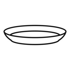 Table plate icon outline vector. Dish plate
